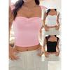 New Summer Casual Temperament Slim Fit Sexy Vest T-Shirt Sleeveless Suspender Versatile Top Strapless Women
