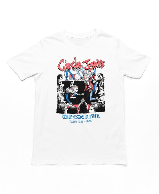 Circle Jerks Wonderful Tour Unisex T-Shirt Music Classic Rock Band Tee New White