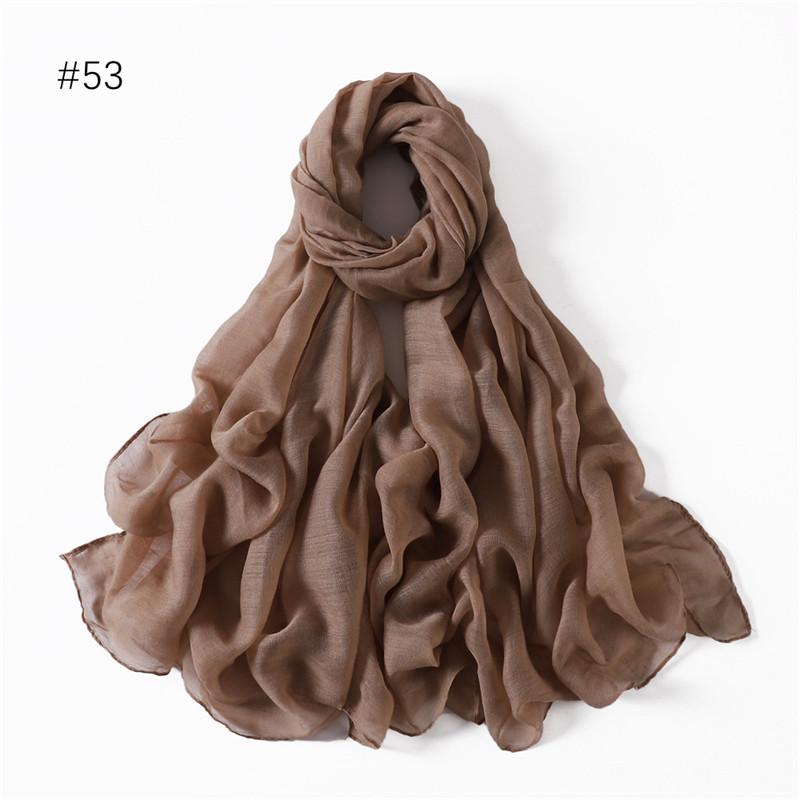 58 Colors Women Candy Color Voile Scarf Plain Solid Pashmina Female Warm Cotton Viscose Scarves Blanket Shawls And Wraps Bufanda