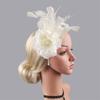 Элегантное перьевое украшение для волос для женщин Эластичная повязка на голову с регулируемой заколкой для скачек, вечеринок, фотосессий