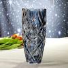 Light Luxury Creative European Living Room Crystal Glass High-end Flower Arrangement Vase Blue Ornament