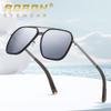 aoron Metal Frame Polarized Sunglasses for Men Women Fashion Driving Cycling Outdoor UV400 Anti Glare Glasses