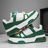 Fashion Trend Platform Sneakers Men Fashion Design Green Men's Skateboard Shoes Outdoor Leather Casual Sports Shoes Men Tenis Masculino