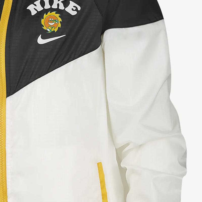 Nike Куртка с длинными рукавами и принтом в виде букв, детские куртки белого цвета DQ9136-133