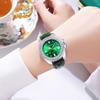 Модные часы Повседневные часы Montre Homme Деловые Женские Кварцевые часы Календарь Спорт Зеленый Кожаный ремешок Наручные часы Дропшиппинг