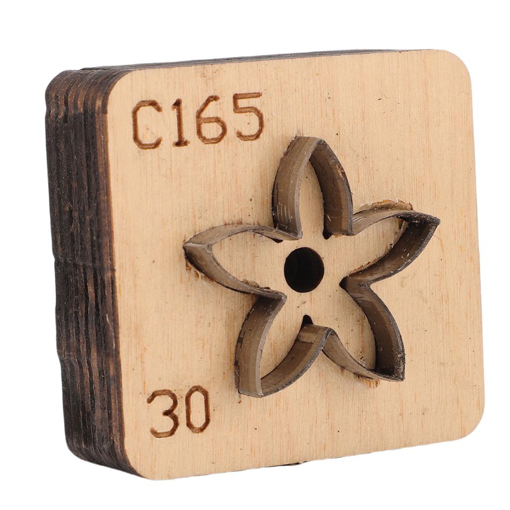 Форма для резки кожи с деревянным основанием, вырубной штамп в форме цветка для изготовления подвесок, проектов для рукоделия