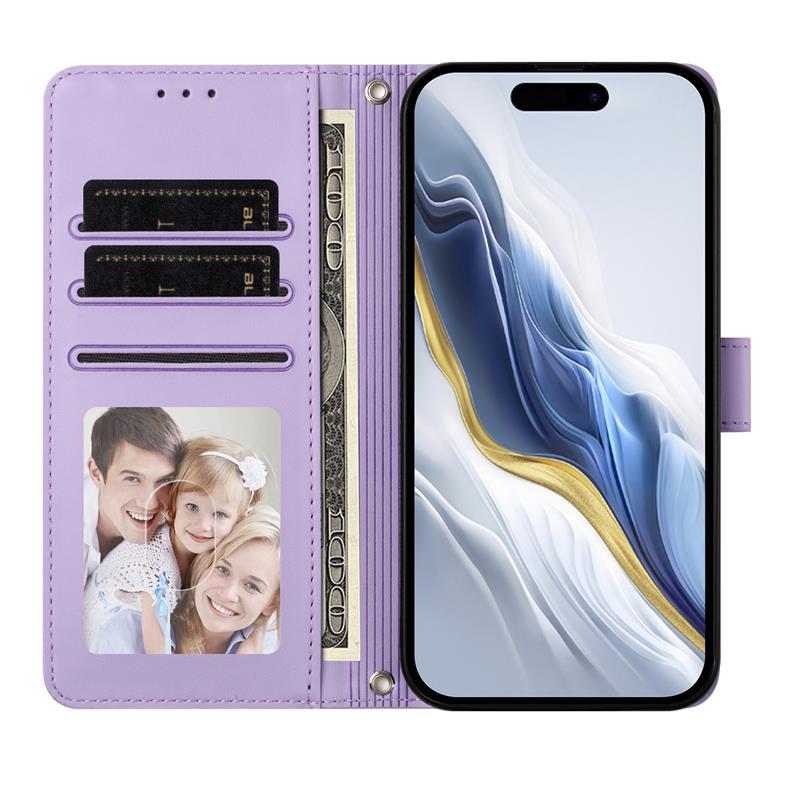 Подходит для чехла на телефон Samsung S25 FE с рисунком кошки и принтом в виде сердца, флип-чехол M56 5G со слотом для карт и функцией кошелька