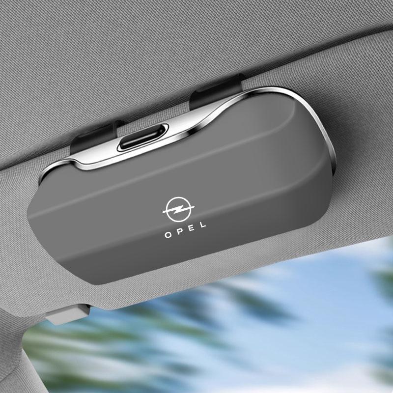 Для Opel Автомобильный Держатель для Солнцезащитных Очков, ABS Зажим-Футляр для Очков на Козырек, Автомобильный Контейнер для Хранения Очков на Козырек с Текстурой Углеродного Волокна