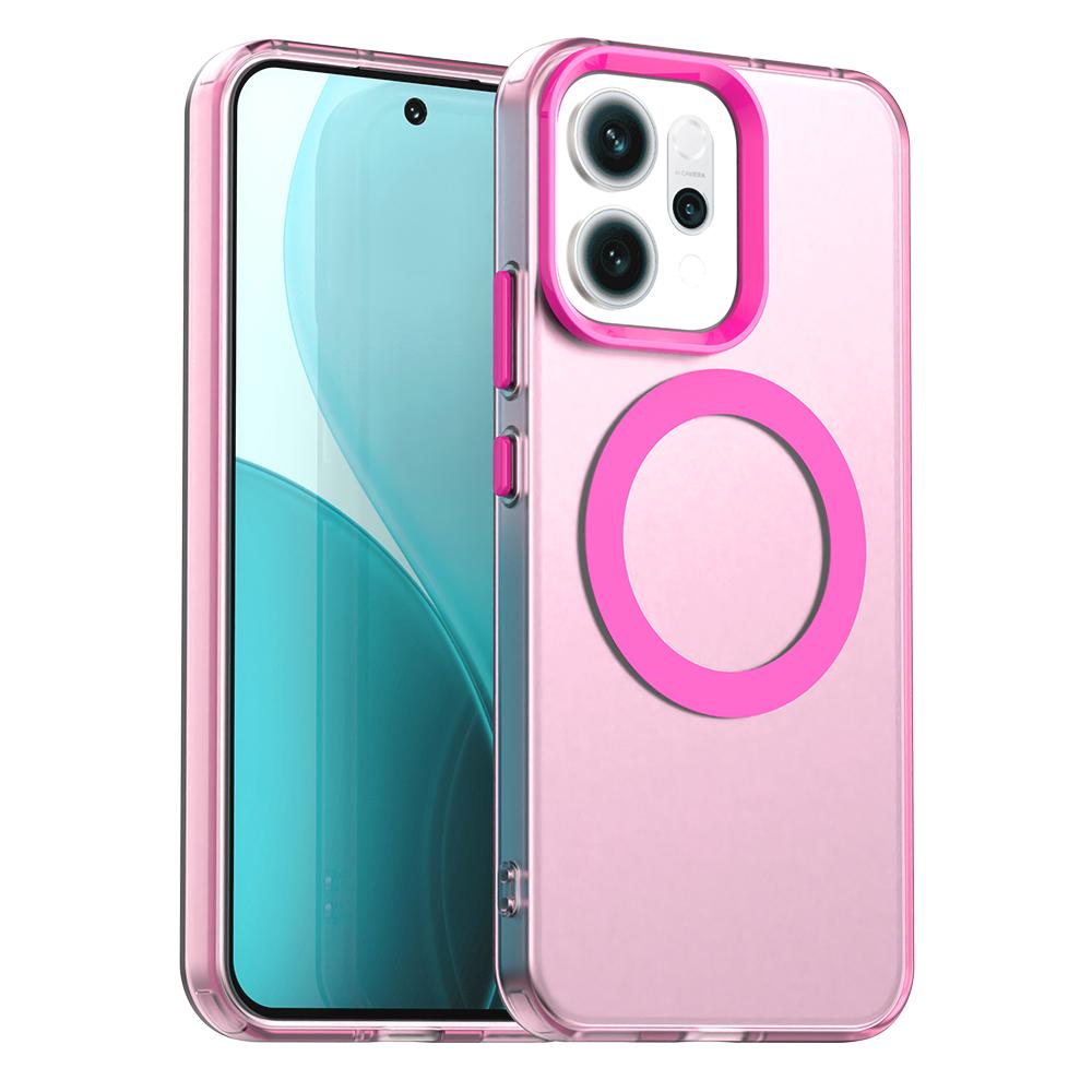 Магнитный беспроводной зарядный чехол для OPPO Reno 14F 14 Pro Reno14 F 5G Чехол Конфетные цвета Прозрачная задняя крышка Fundas Coque