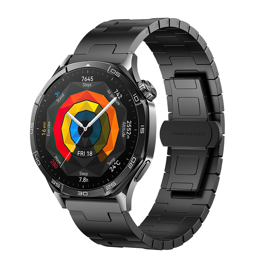 22 мм роскошный титановый ремешок для Samsung Galaxy Gear S3 STitanium сплав ремешок металлический браслет для Huawei GT5 5Pro 4 3 2e 46MM Correa