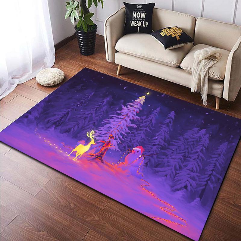 Рождественский большой ковер с HD-печатью, ковер для гостиной, спальни, украшение дивана, нескользящие коврики, дропшиппинг Alfombras