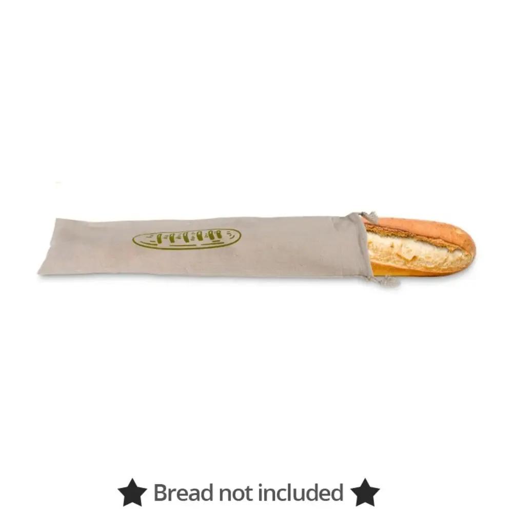Portable Linen Bread Bags Reusable Homemade Drawstring Loaf Bag Kitchen Storage Bread Large Washable Storage Bag Food Organizer