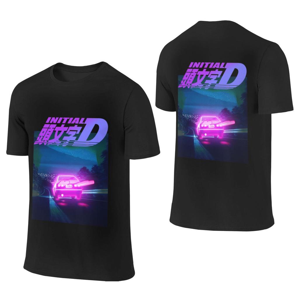 Initial D Neon Light Ae86 Fitness Reversible Tshirt Sports Minimalist Soft Tones Tees