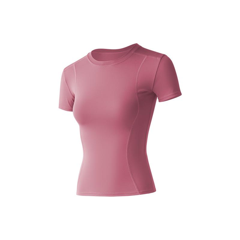 Yoga Shirts Women Quick Dry Seamless Running Tops Tight Workout Gym Short Sleeve Fitness Sports