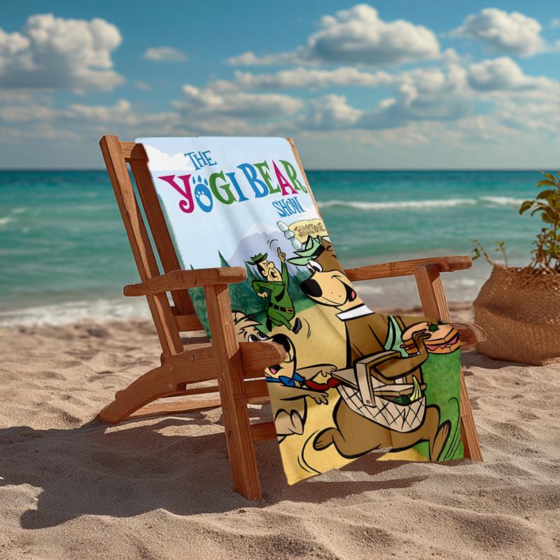 Yogi Bear Show Fashion Beach Towel: Ideal for Summer Adventures Soft, absorbent and quick drying suitable for swimming and bathing