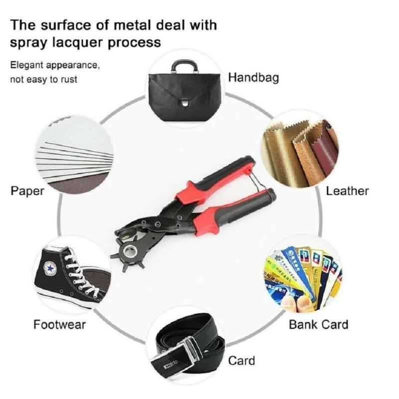 New Heavy Duty Hand Pliers Belt Holes Tool Leather Hole Punch Easy To Carry And Practical Suitable Household Perforation Tools