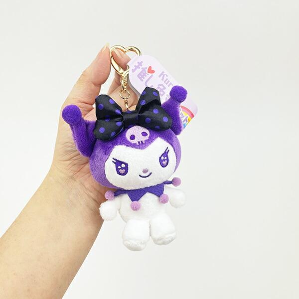 Sanrio Kuromi Purple Plush Mascot Keychain Oshi Katsu