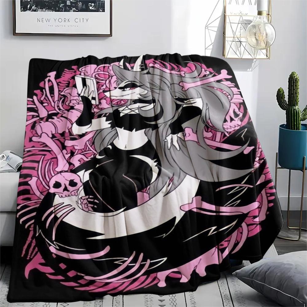 1 шт. Фланелевое одеяло с принтом Loona, Высококачественное, Удобное для всех сезонов, Декор для дома, Тепло и уют, Идеально для рождественских подарков 72