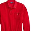 Polo Ralph Lauren Хлопковая смесовая махровая рубашка-поло с длинным рукавом и вышитой лошадкой Свободный крой Женские топы 211A12737-003