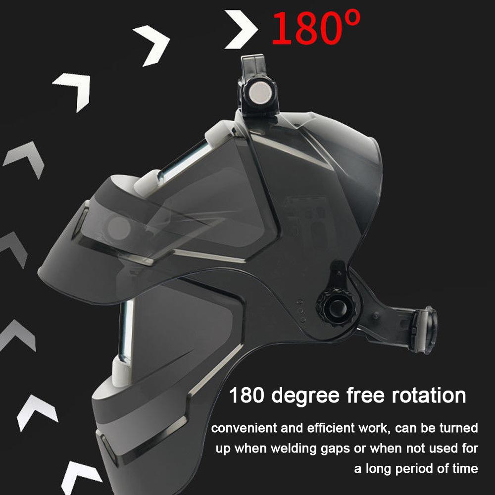 Сварочная маска с автоматическим затемнением, большой обзор, настоящая цветная сварочная маска с автоматическим затемнением, высота 130 градусов Цельсия