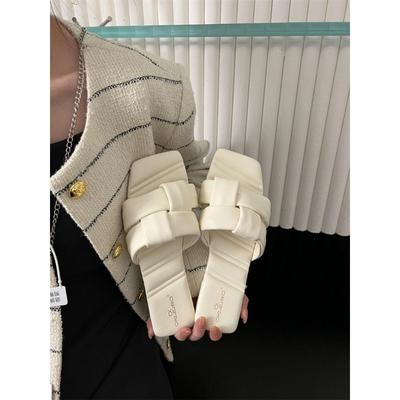 Мода Летний тренд Женские шлепанцы Плоская подошва Нескользящие Уличные С открытым носком Пляжные Женские сандалии Сексуальный Модный дизайн Слайды Женская обувь