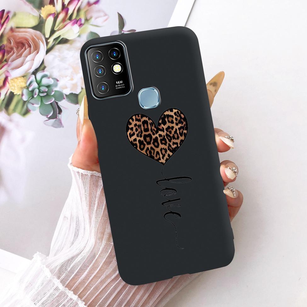 Case For Infinix Hot 10 Cover Aesthetic Cute Cat Fashion Funny Painted Bumper For Infinix Hot10 X682B X682C Casing