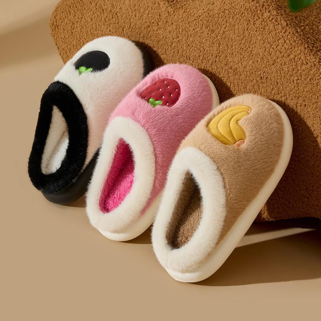 Cute Cartoon Cotton Slippers 2025 Winter New Indoor Home Plush Warm Plush Slippers