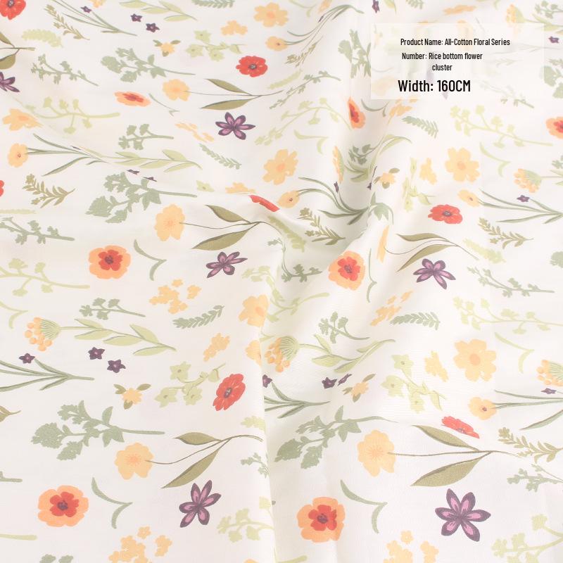 Тщательно отобранная хлопковая саржа с цветочным принтом для детского платья и детского постельного белья