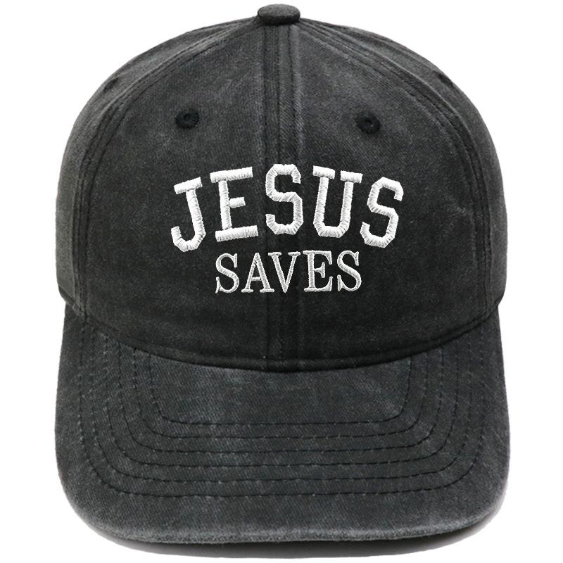 New letter embroidered baseball cap washed retro dad hat European and American men's and women's casual sunshade cap
