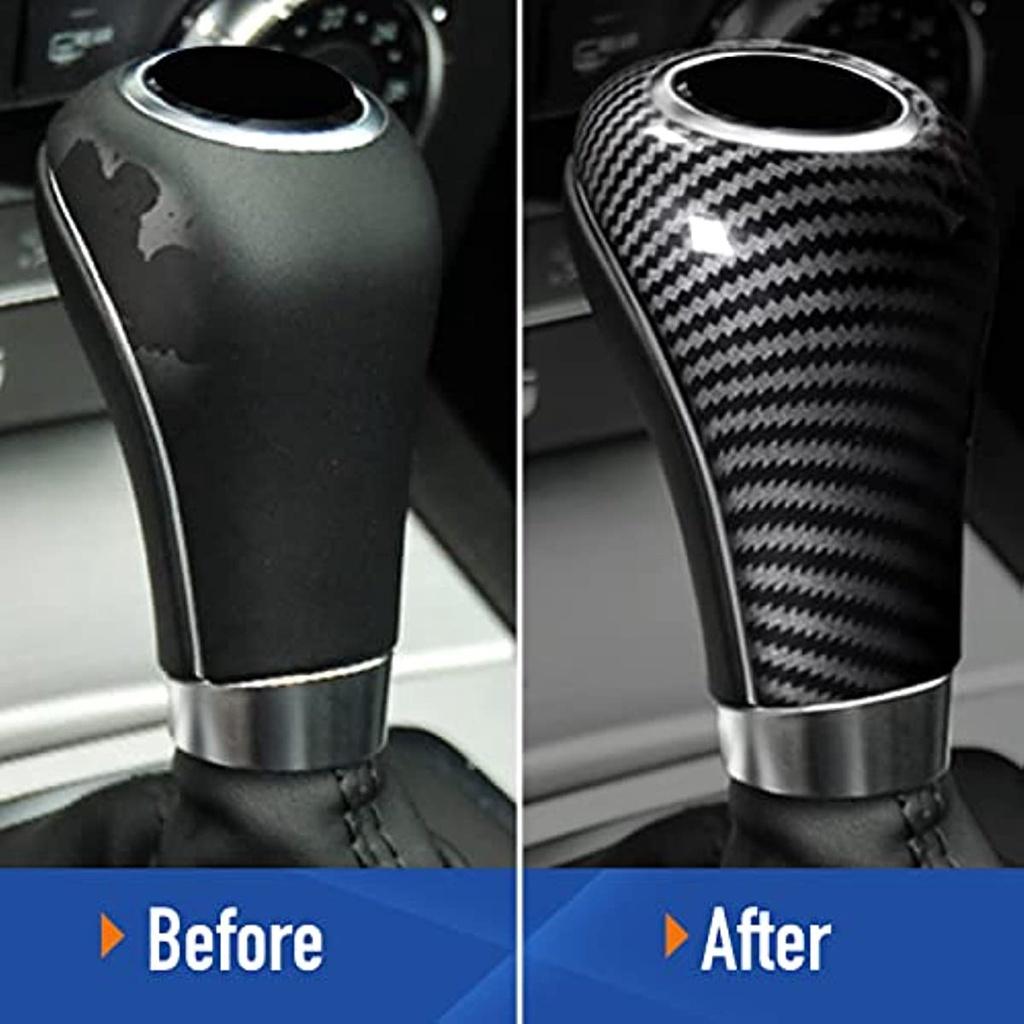 Защитная крышка ручки переключения передач для Mercedes Benz 2004-2014, аксессуары для интерьера - углеродное волокно (черный)