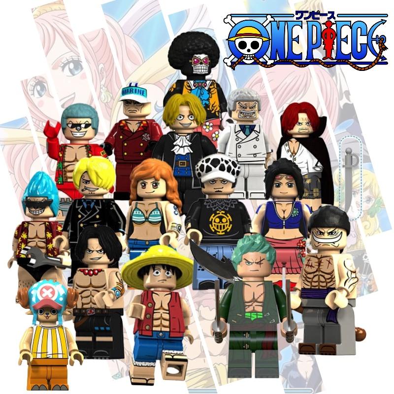 Набор из 15 пиратских строительных блоков One Piece: Чоппер, Луффи, Зоро, Робин, Фрэнки и другие!