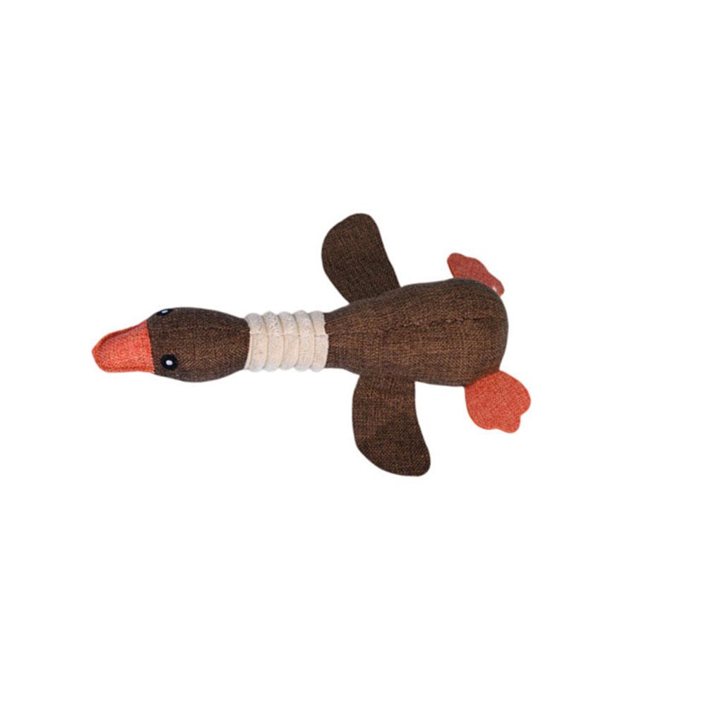 Pet Linen Wild Goose Squeaky Toy - Durable Bite-Resistant Chew Toy for Dogs & Cats, Teeth Cleaning Calming Training