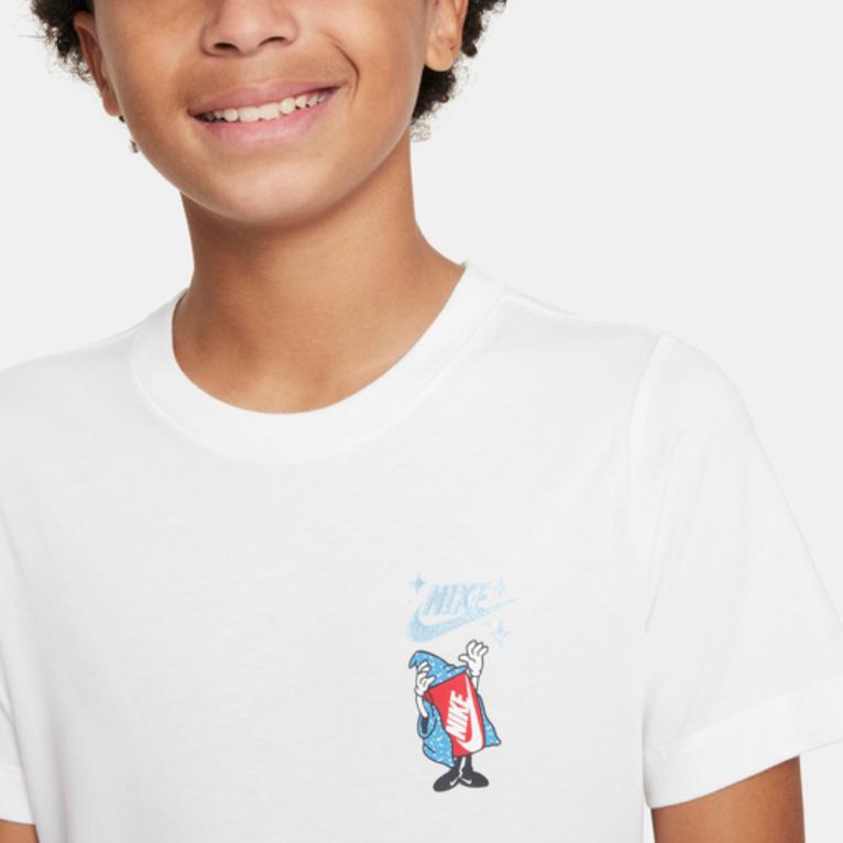 Nike T Shirt Sportswear White Kids' FN9616-100
