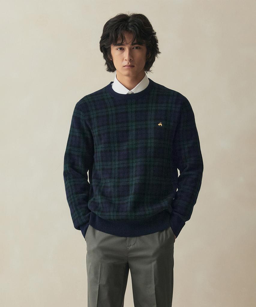 BROOKS BROTHERS Black Watch Logo Sweater (Multi) (Bbwrmf45567Ew)