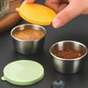 6 шт. соусниц с легко открывающимися цветными крышками, герметичные контейнеры для заправки для салата 40 мл, закусочные чашки из нержавеющей стали