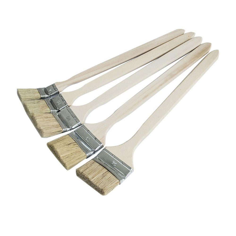 Mixed Pig Mane Hair Elbow Paint Brush Solid Wood Handle Universal Bristle Brush  Painting