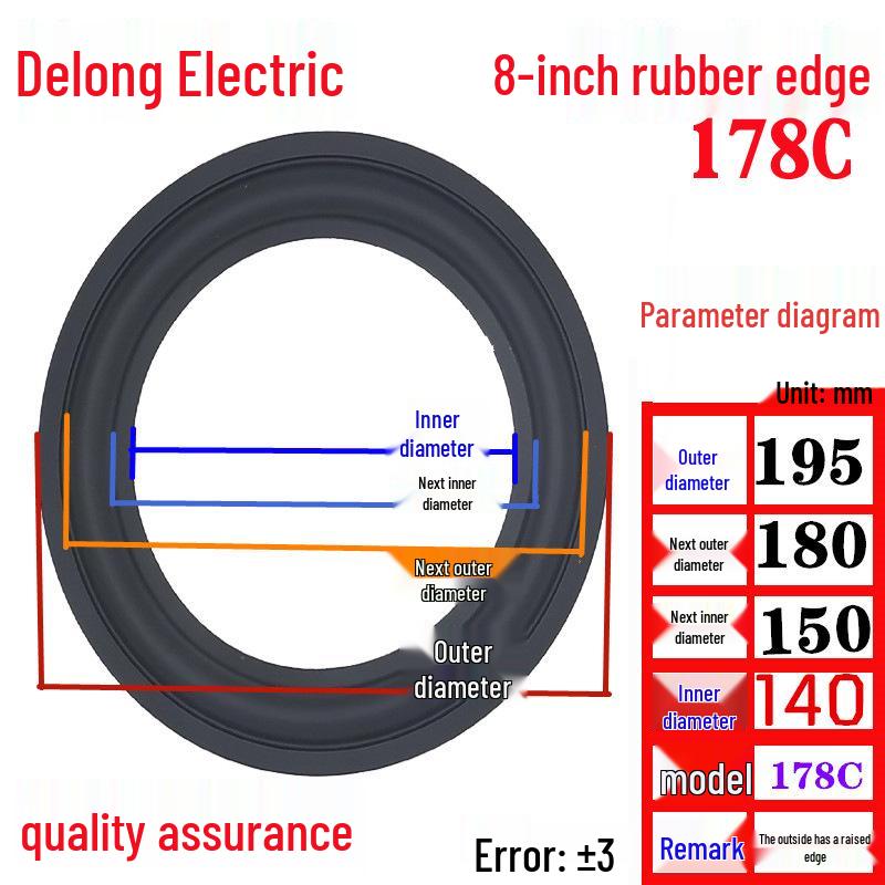 Speaker Rubber Surround Rings - 3/4/5/6/8/10/12 Inch Replacement Parts