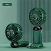 1pc Portable Mini Wearable Fan with LED Display - 5 Adjustable Speeds, Rechargeable Lithium Battery, Foldable,