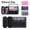 Сумка для кистей для макияжа 12 отделений водонепроницаемый нейлоновый складной портативный многофункциональный держатель для косметических кистей для губной помады карандаш для бровей сумка-органайзер