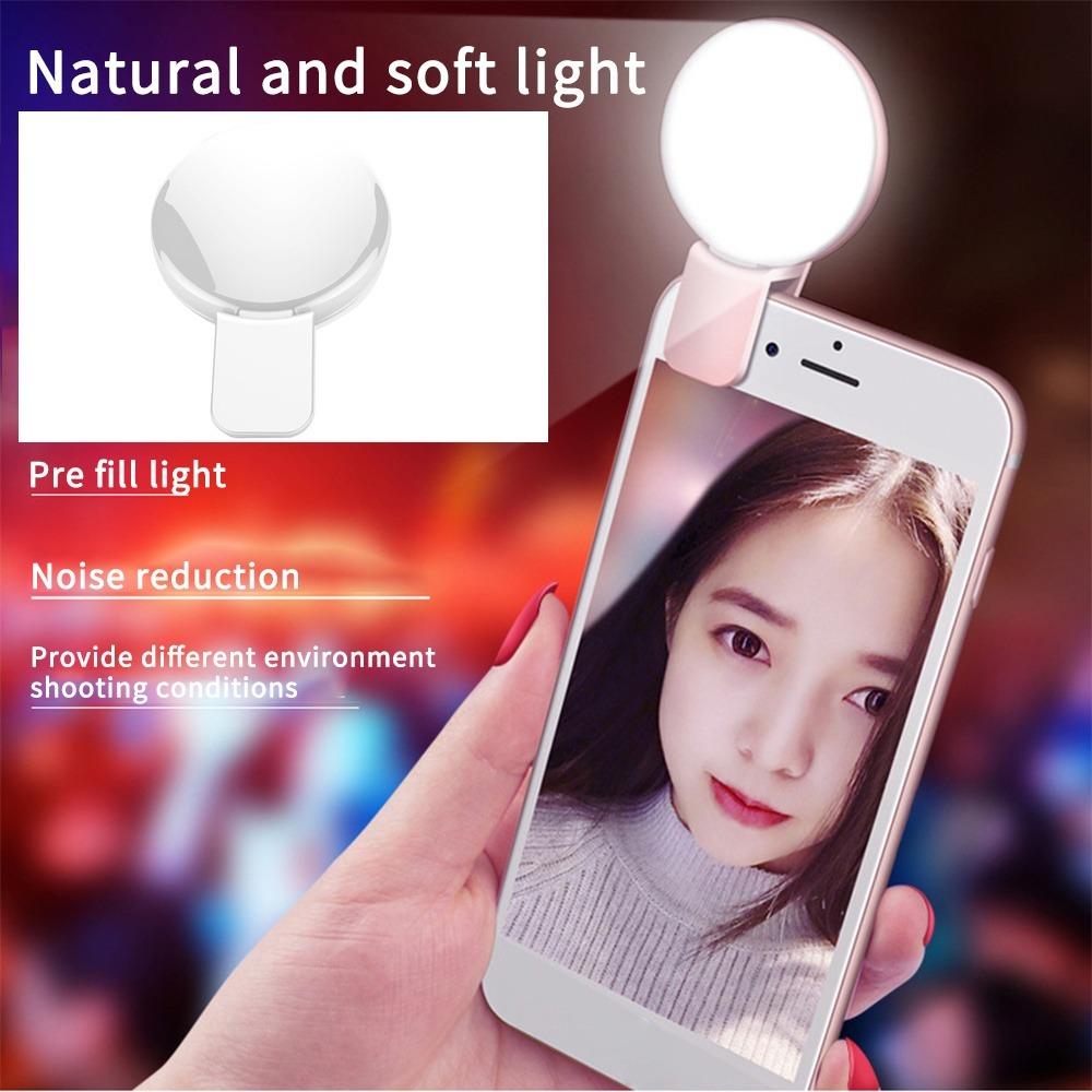 3 Modes Selfie Ring Light Clip-on LED Light Phone Fill Lamp Mobile Phone Mini Selfie Fill Light