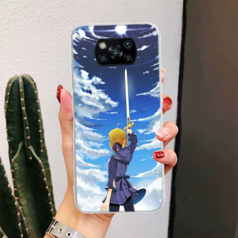 Fate Zero Stay Night Saber Для Xiaomi Poco X6 X3 Nfc X5 X4 F6 F5 Pro Чехол для телефона F4 Gt F3 F2 F1 M5S M4 M3 M2 5G Fundas Coque X3 N