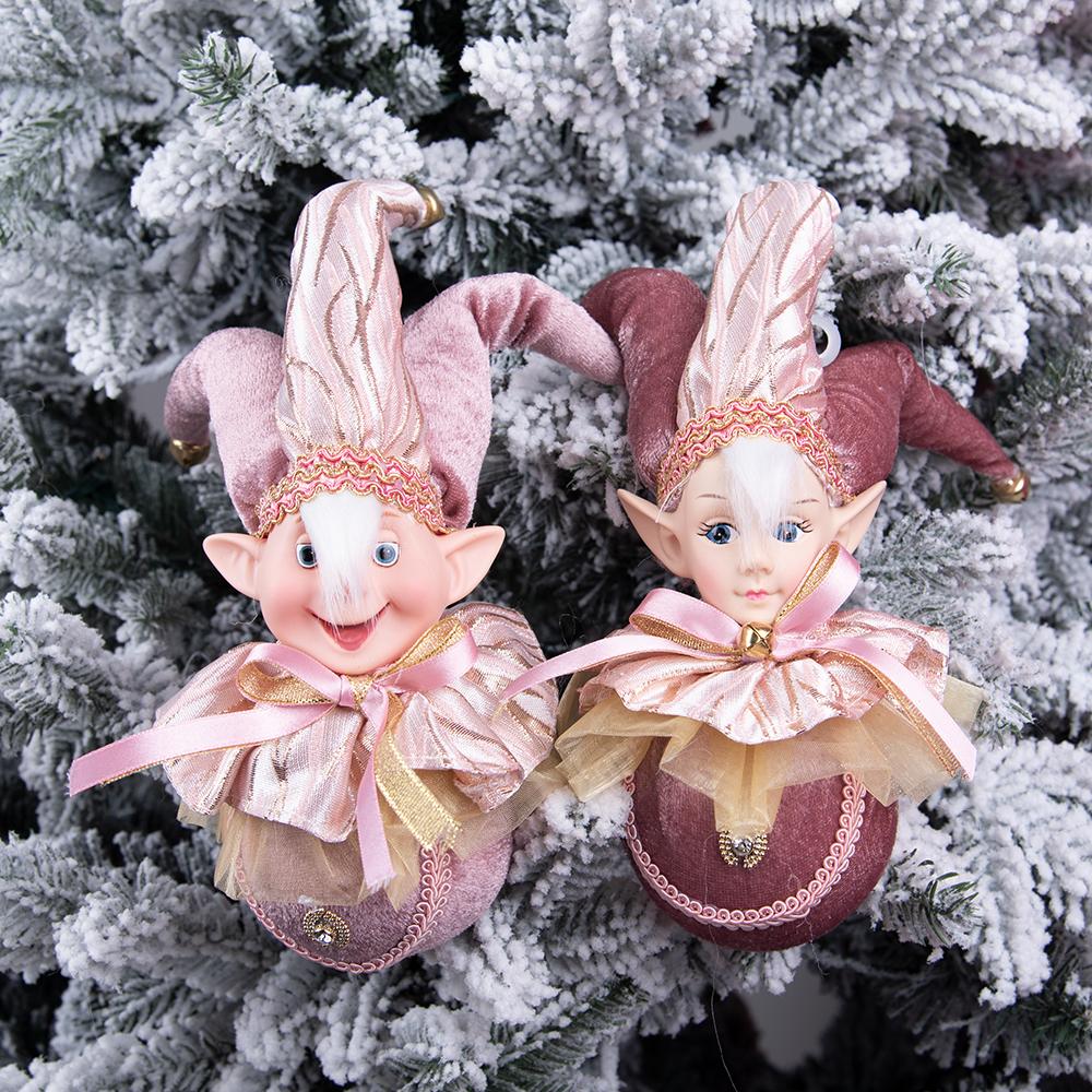 Рождественские подвесные украшения в виде эльфов с кукольным дизайном