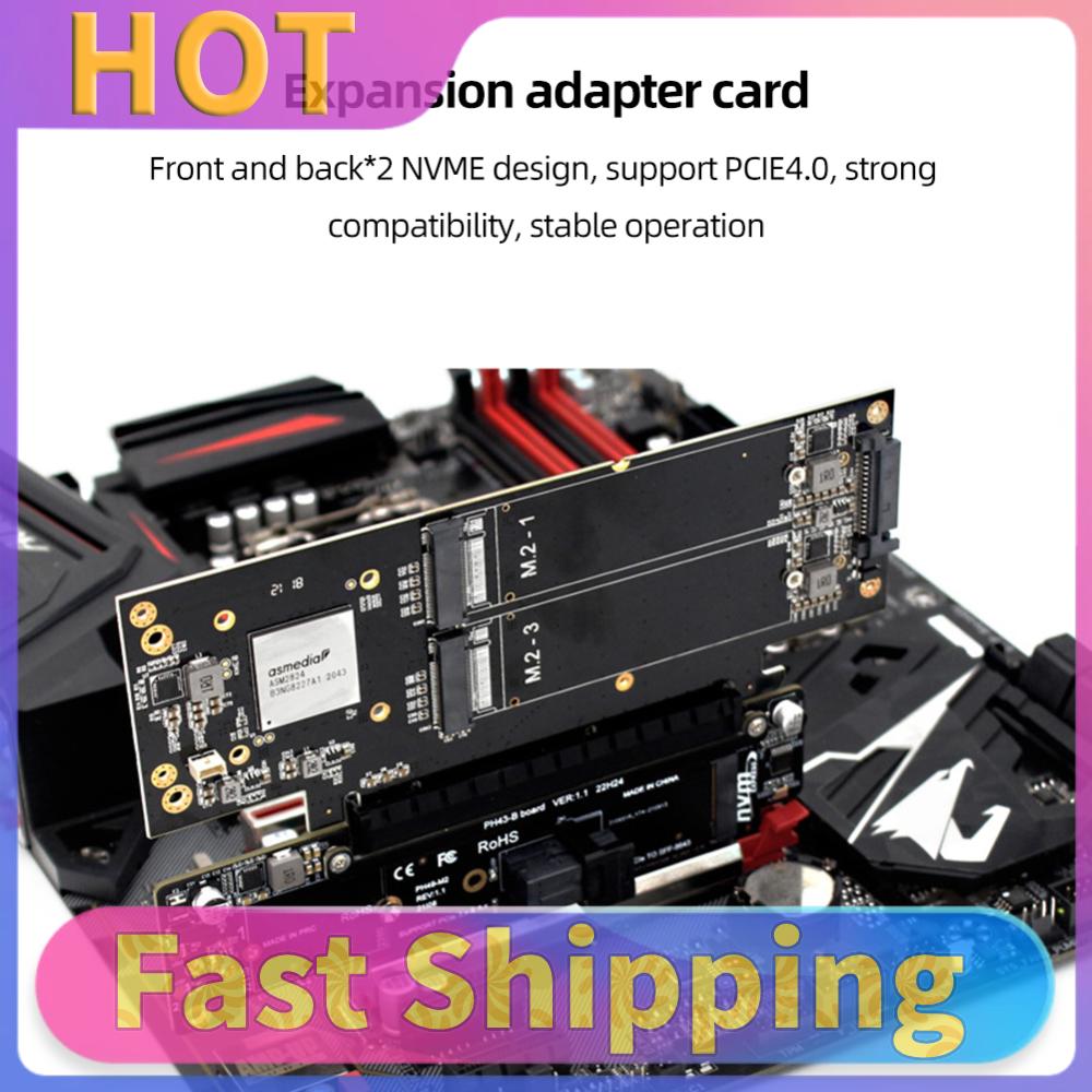 Адаптер-расширитель PCIe X16 на X8+X4+X4, карта расширения, PCIE4.0, входы M.2 NVMEx2, поддержка SSD 2280/2260/2242/2230