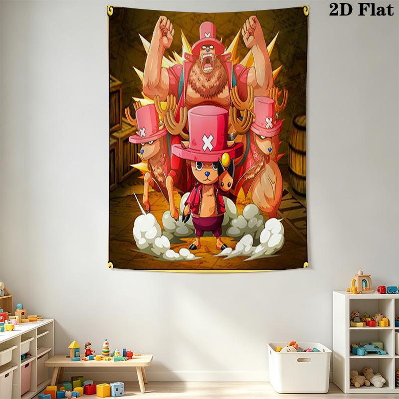 One Piece Luffy Tapestry Wall Tapestry Fashion Print Wallmounted Wall Covering Decoration Atmospheric Background Cloth Work Of Art
