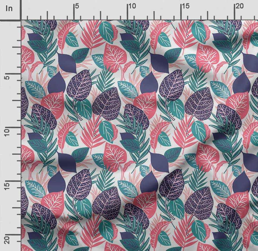 Soimoi Принт с листьями, хлопковый батист, ткань для квилтинга, продаваемая во дворе, хлопчатобумажная ткань средней плотности шириной 42 дюйма,