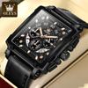 OLEVS Men Watch Top Brand Luxury Quartz Square Wrist Watches for Men Date Sports Clock Male Reloj De Cuarzo Para Hombres with Gift Box