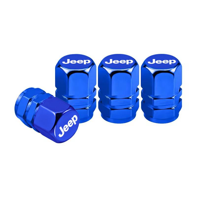 4pcs Car Styling Wheel Tire Valve Air Stem Cap Duust Cover For Jeep Renegade Wrangler JL Grand Patriot Willys Liberty Trail Hawk