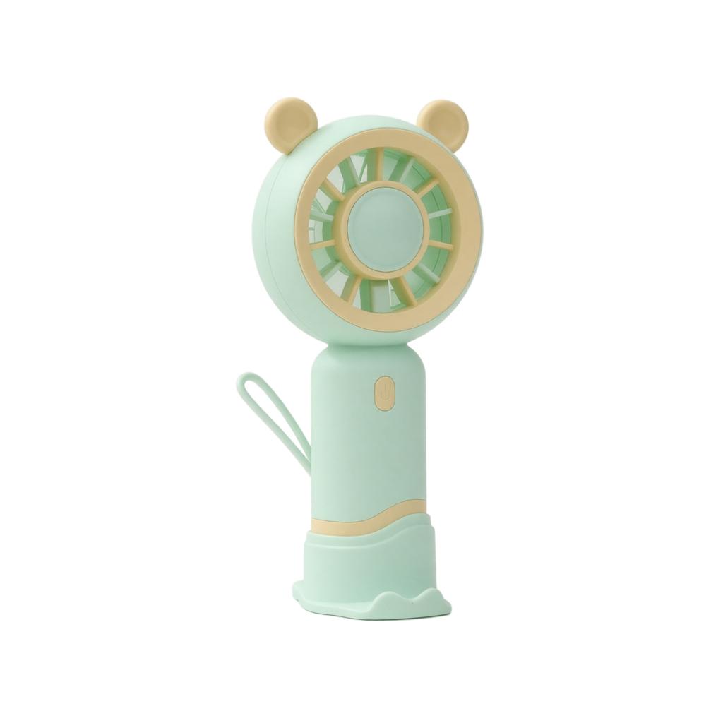 Portable Handheld Mini Fan with Adjustable Speed Settings Desktop Stand Rechargeable Battery Operated Small Fan for Personal Use