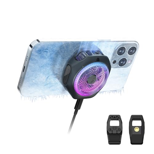 Black Shark 4PRO RGB Магнитный Охладитель для Смартфона со Съемной Рукояткой, Тихий, Умное Управление Температурой через Приложение, Портативный для iPhone, Magne