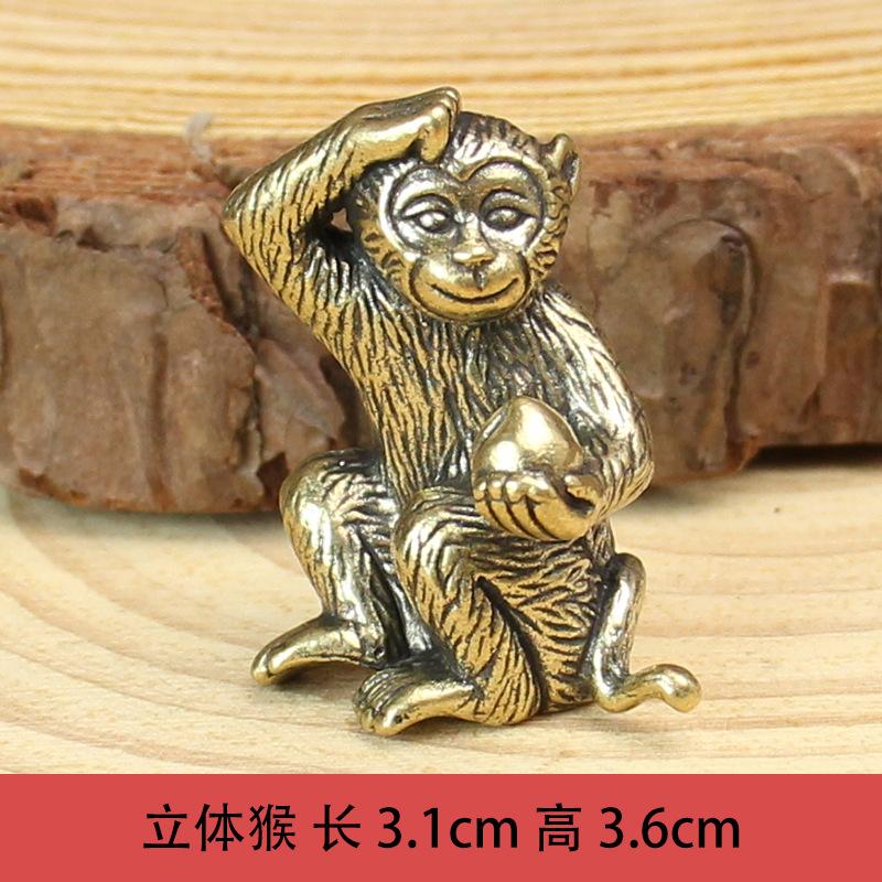 Латунные миниатюрные фигурки животных Зодиака, винтажное украшение для стола, украшение для дома и офиса, медная статуэтка, декор, ремесла